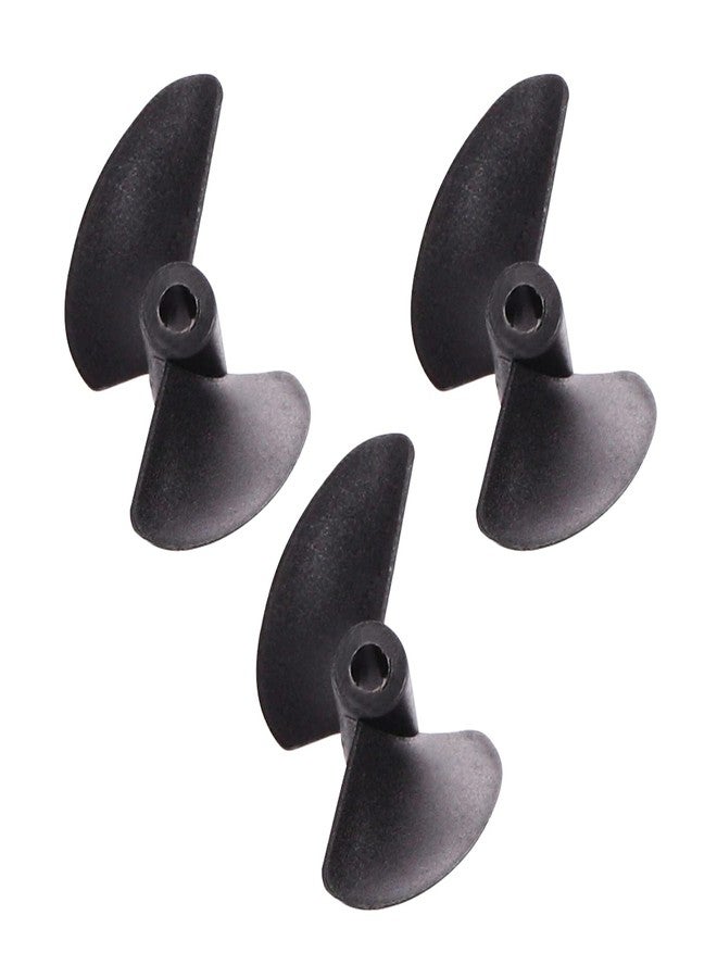 Fielect 3Pcs 2 Blades CCW Propeller for Ship Model Rc Boat Propeller Model Black Plastic Paddle 32mm Diameter 1.4 Pitch 3.18mm Hole Dia - Image 1